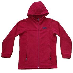 Columbia Boys Steens Mountain II Fleece Hooded Jacket Red Size M (10/12)